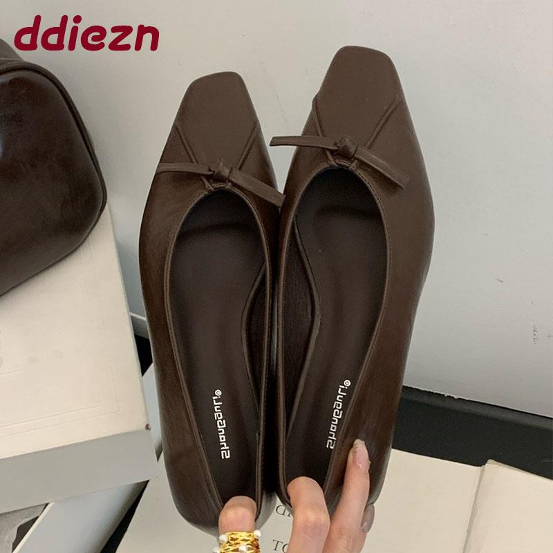 Fashion Luxury Fashion Butterfly-Knot Women Flats With Shoes Casual Female Soft Footwear Shallow Ladies Flats Slip On Shoes