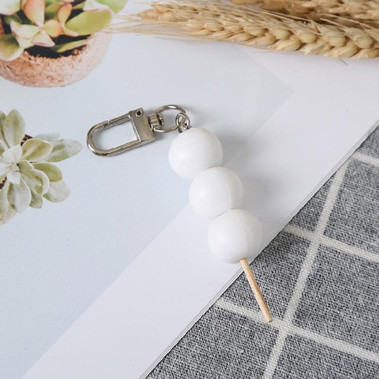 Acrylic Keyring Simulated Meatball String Keychain Food Model Pendant Accessory