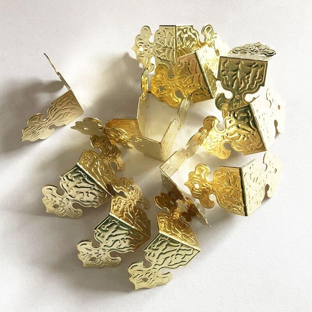 Desk Decorative Jewelry Box Corner Protector Wooden Box Feet Corner Bracket Furniture Fittings
