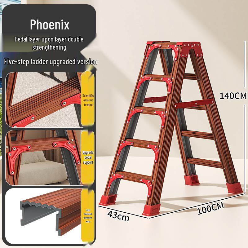 Aluminum Multifunctional Telescopic Folding Ladder: Portable, A-Frame, Household & Engineering Use