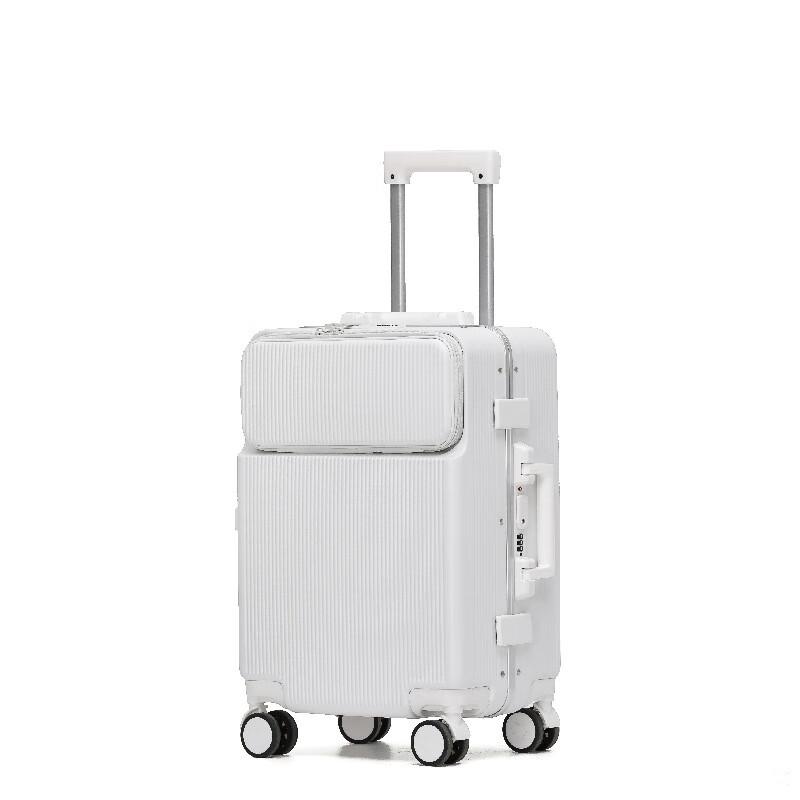 Half-Open Aluminum Frame Hardside Spinner Luggage 20 inch