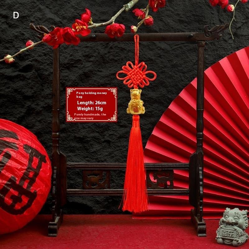 2026 Year Of The Horse Wall Hanging Ornament Chinese  Year Red Gold Lucky Decoration Housewarming Gifts