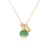 Iridescent Apple Necklace: Auspicious Chinese Fashion Enamel Accessory for Gifts