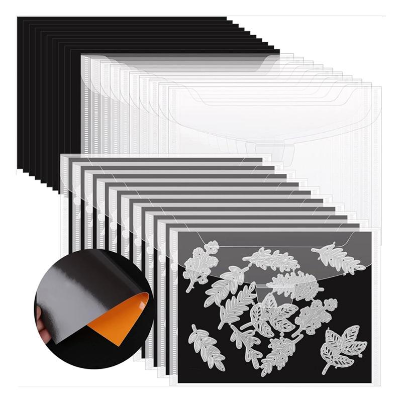 M-Modern-10 PCS Stamp And Die Storage Bag And Magnetic Sheet,Die Storage Set For Cutting,Scrapbooking,Storing Craft Dies