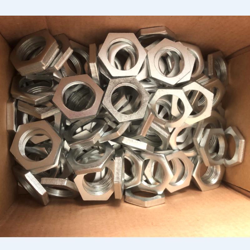 M6-M30 White Zinc Hex Thin Fine Thread Lock Nut GB808.