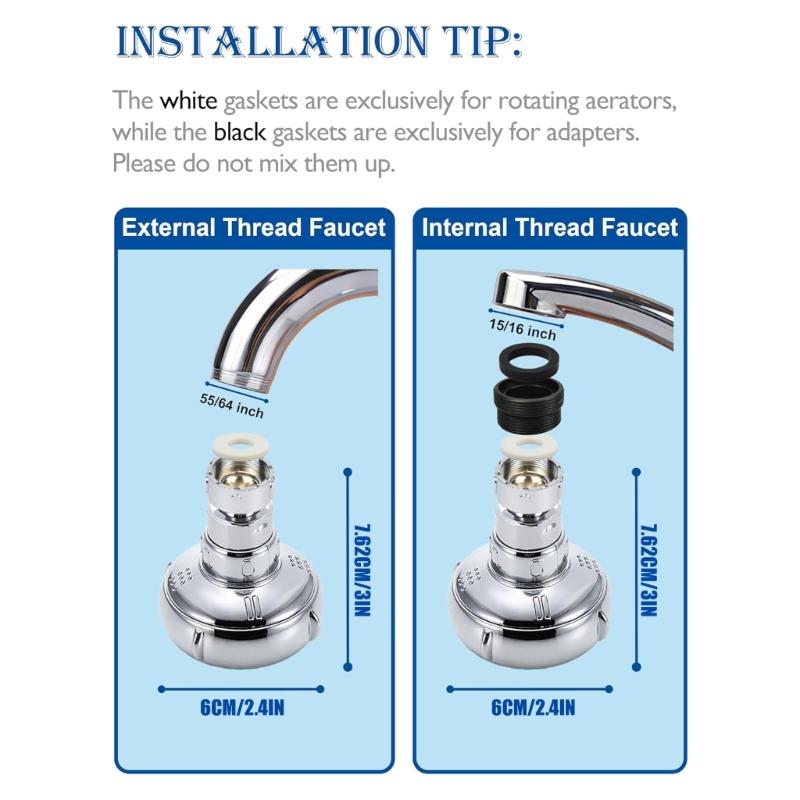 High Pressure Faucet Sprays Head Shower Head Sink Aerator 360° Swivels Faucet Aerator Water Saving Tap Nozzle Enduring