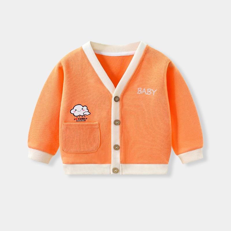 Toddler Kids Girl Boy Print Cartoon Sweater Knit Warm Cardigan Jacket Tops