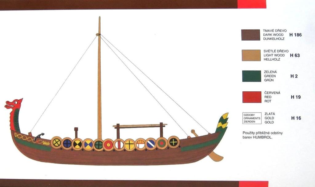 Semer Viking Dragon Ship 8th Century Plastic Model SME90902 1/60
