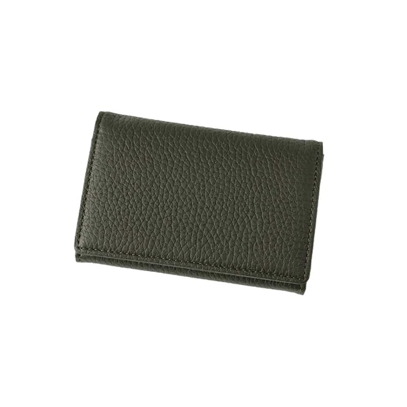 

[Cypris] finnish elk business card holder Sasamachi W card case leather leather father s day men s gift present birthday boyfriend Khaki x black 6874