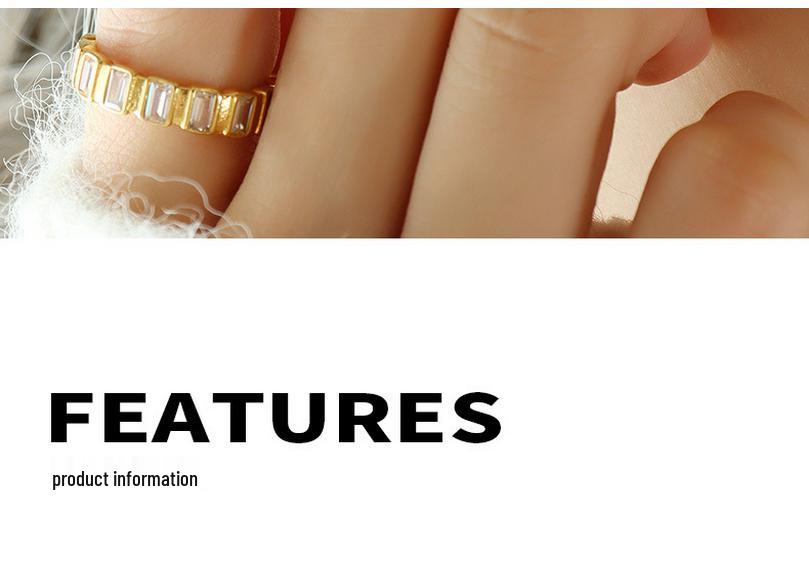 18K Gold Plated Zirconia C-shaped Earrings - European & American Design, Non-fading Titanium Steel Studs