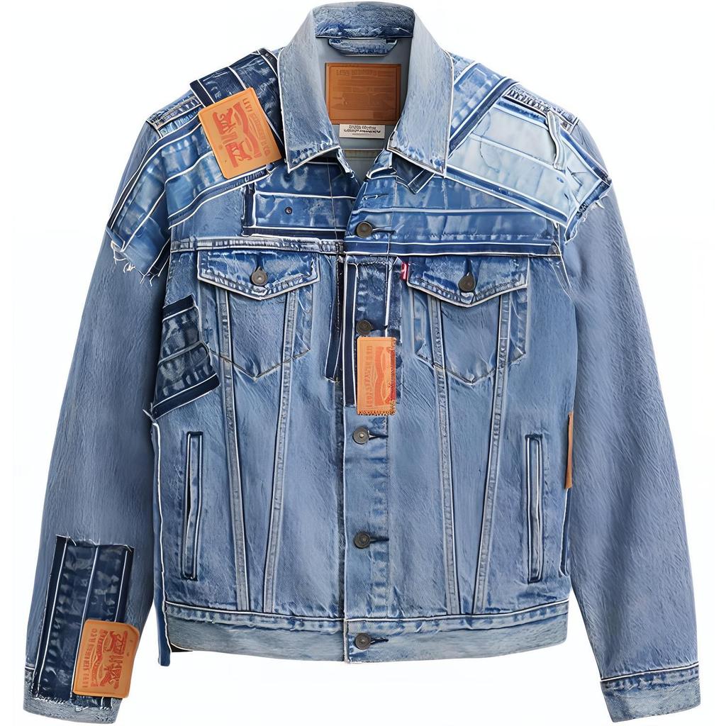 Levis SS24 501® Day Special Limited Edition Patchwork Design Jacket Unisex Jacket Blue 72334-0708