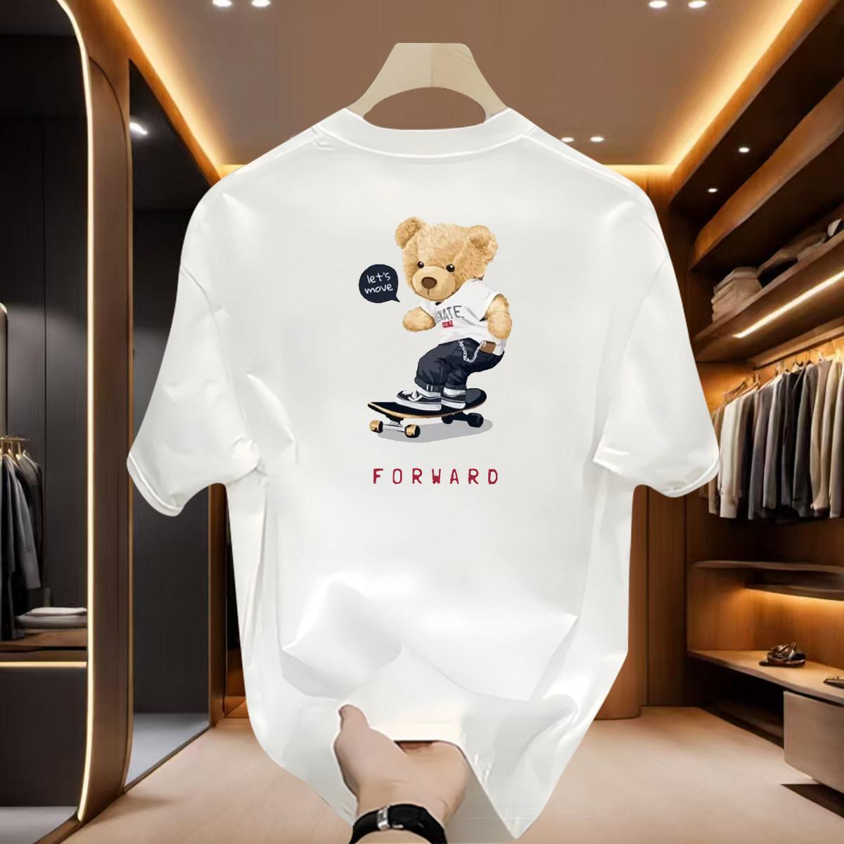 Cross-Border Exclusive Explosive Goods, Good Goods 100% Pure Cotton Men S Short-Sleeved T-Shirt, Loose Trend T-Shirt 3XL