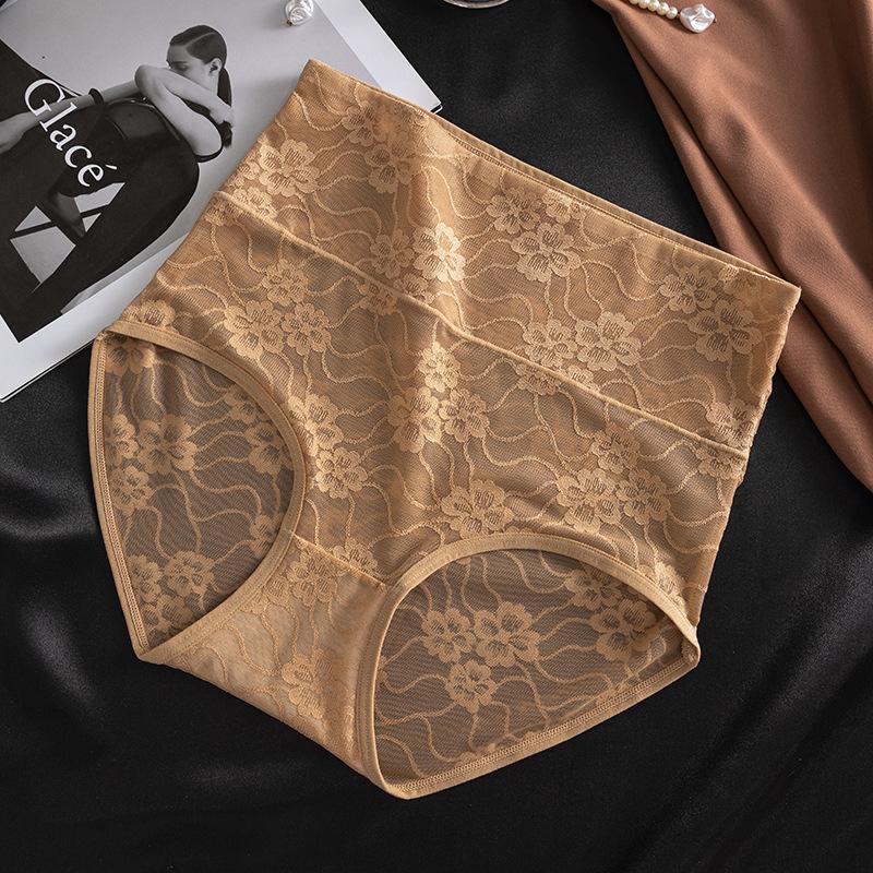 

Женские весенне-осенние сексуальные кружевные трусики-боди с высокой талией, формирующие фигуру, с треугольной ластовицей, не царапающие, антибактериальные XL