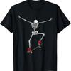 Skateboard Skeleton Graphic TShirt Men Women Cotton Breathable Streetwear Casual Daily Tee
