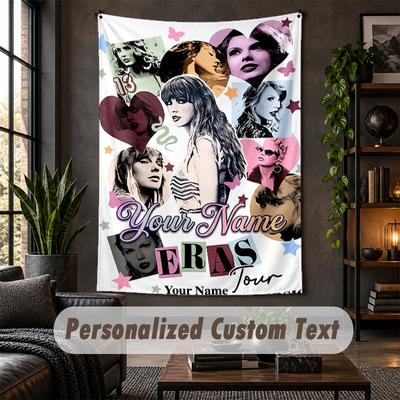 Personalized Wall Tapestry,Taylor Swift Custom Text, Soft Fabric Wall Art For Indoor Decoration