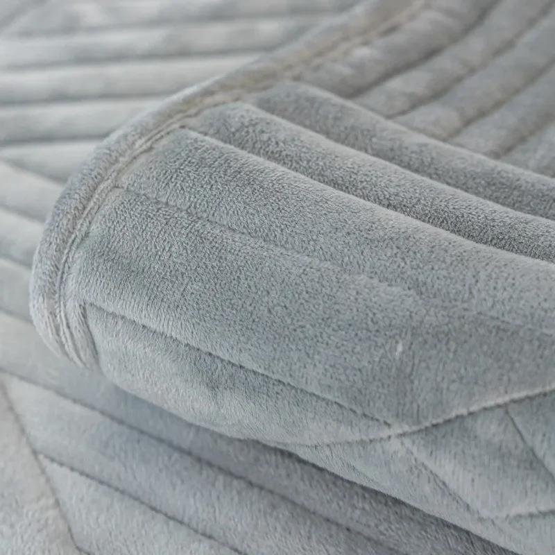 1PC Solid Color Nordic Sofa Cover Thicken Plush Universal Sofa Cushion Mat Non-Slip Couch Towel Slipcover Home Living Room Decor
