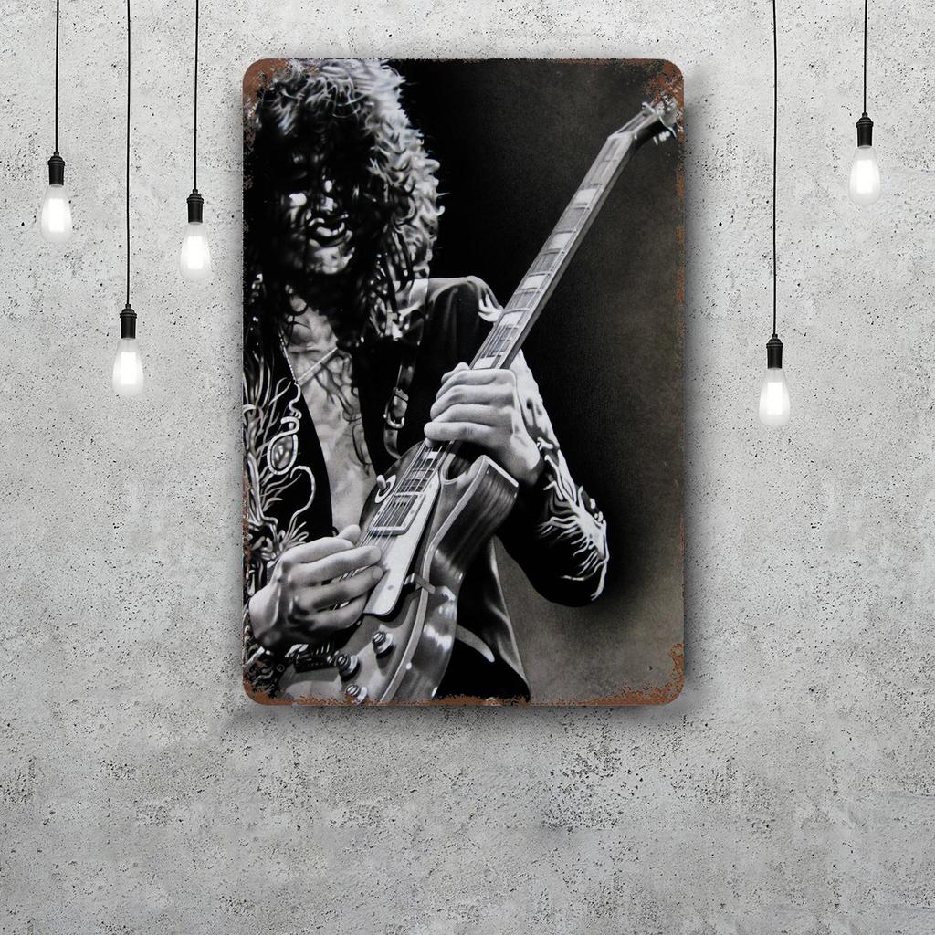 Jimmy Page Metal Signs Wall Decor Vintage Tin Signs Captain Metal Poster Decor for Bar Pub Club Wall Decoration