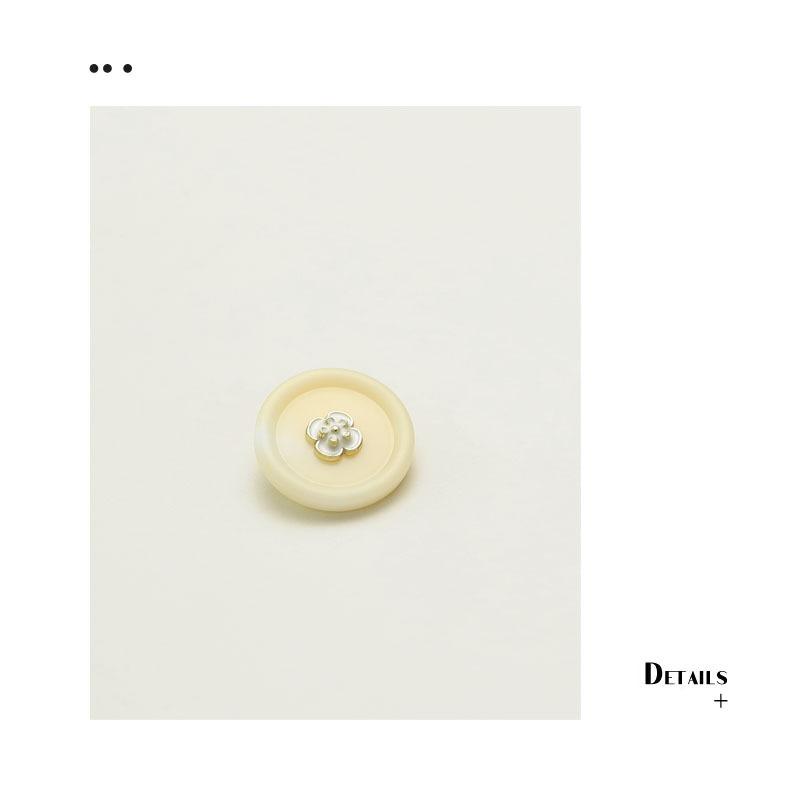 

5 шт. пуговицы из смолы с двойными полями в виде цветка сливы универсальные шерстяные пуговицы для пальто модные пуговицы для куртки пальто 2 #[17mm plum blossom double spell gold beige]