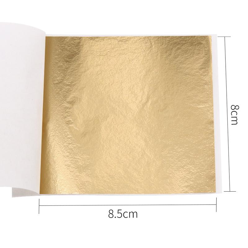 100 Stück/10 Farben Kunsthandwerk Imitation Gold Silber Kupferfolie - Vergoldung Metallblatt Blätter Bögen DIY Handwerk Dekor Designpapier