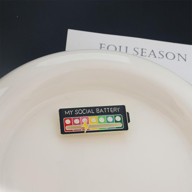 Mood-Changing Energy Brooch: Customizable Social Battery Alloy Pin