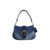 Soho 27 Portafoglio Borsa a Spalla in Tessuto Riciclato e Pelle Minimalista Casual Borsa a Spalla Grande da Donna Blu Denim CR737-B4LJF