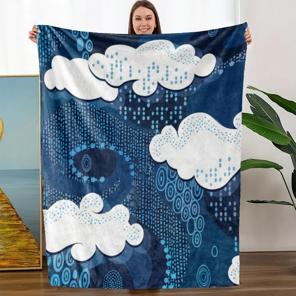 Soft High-Definition Digital Print Ocean Theme Fleece Blanket - Soft, Breathable Polyester - All-Season, Family and Friends