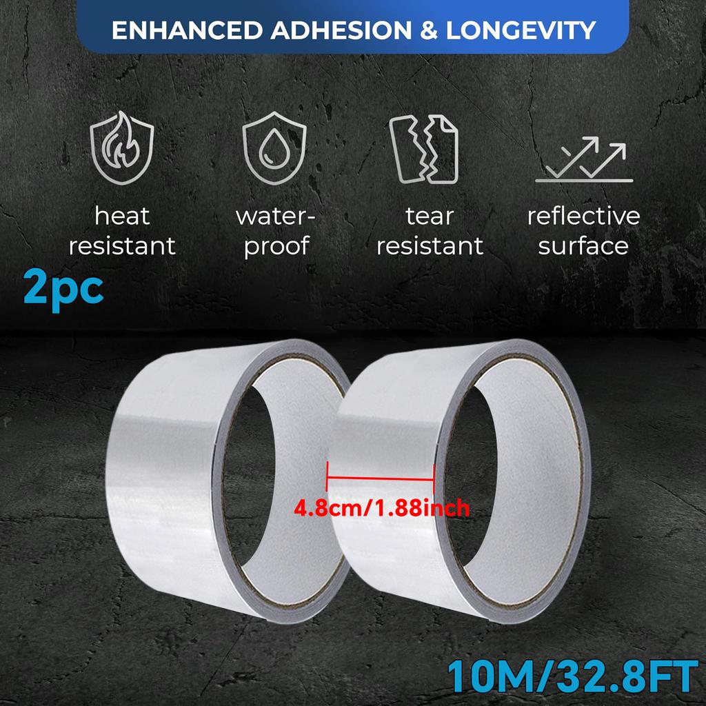 Self Adhesive Aluminum Foil Tape Waterproof Oil Proof and Mold Resistant for Kitchen Bathroom Countertop and Pipe Sealing