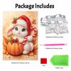DIY Pearl Bead Painting Kit Cute Bunny Pumpkin Christmas Stress Relief Craft Frameless 3D Canvas Art for Adults Home Decoration Gift