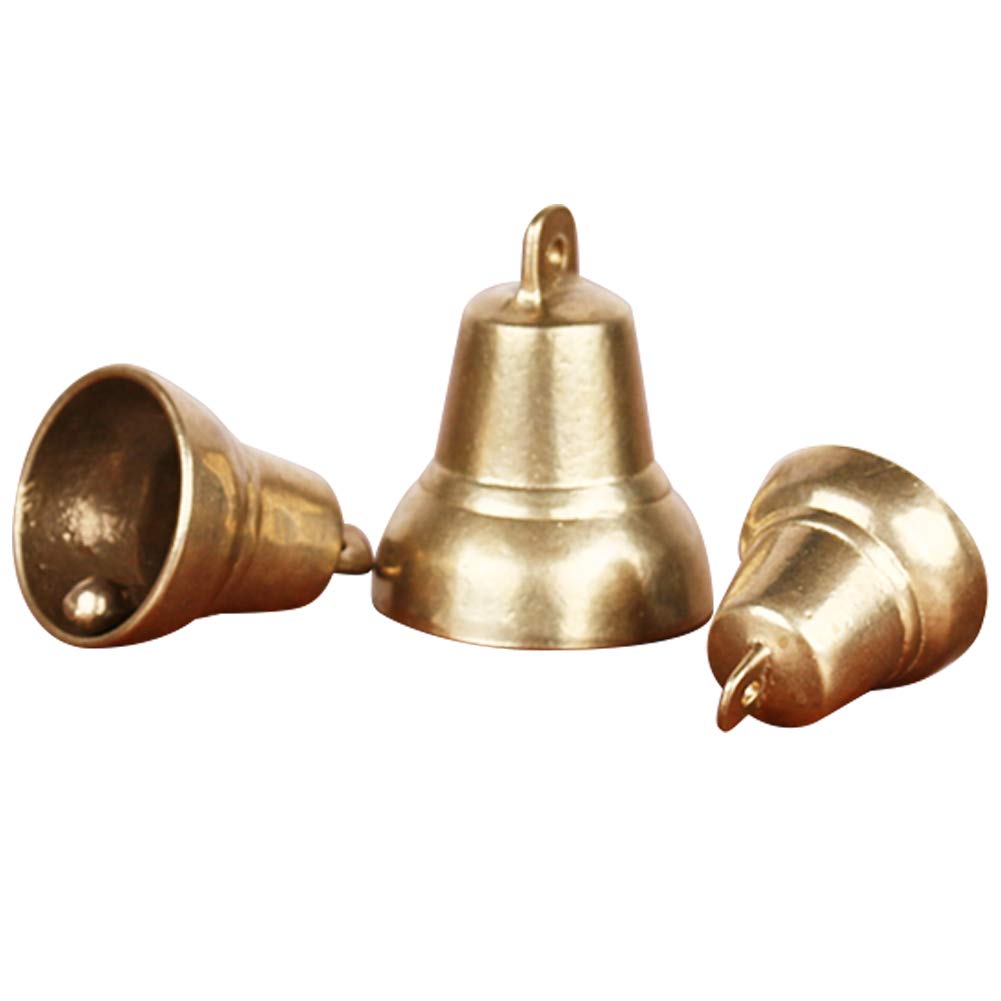 HIGHAWK Doorbell Copper Antique Brass Home Interior Good Luck Chime, Bell, Doorbell, Decor, Entryway, Decor, Matte, (Large, Double-Sided Tape)