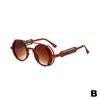Round Frame Punk Sunglasses Retro Avant-garde Trend European/American And Hollow Men Colorful S B4W8