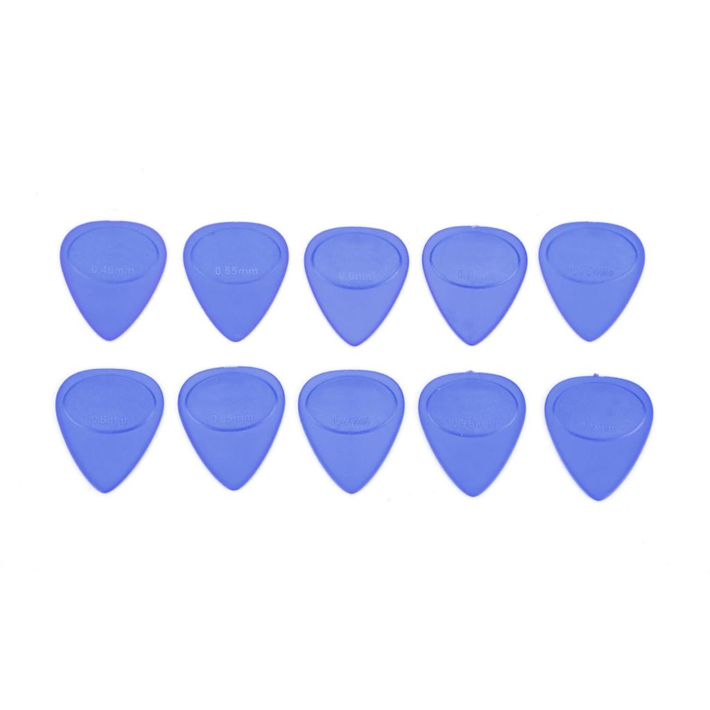 10PCS Guitar Pick Holder Plectrum Musical Instrument Accessory(0.46mm 1mm Thickness)(Blue)