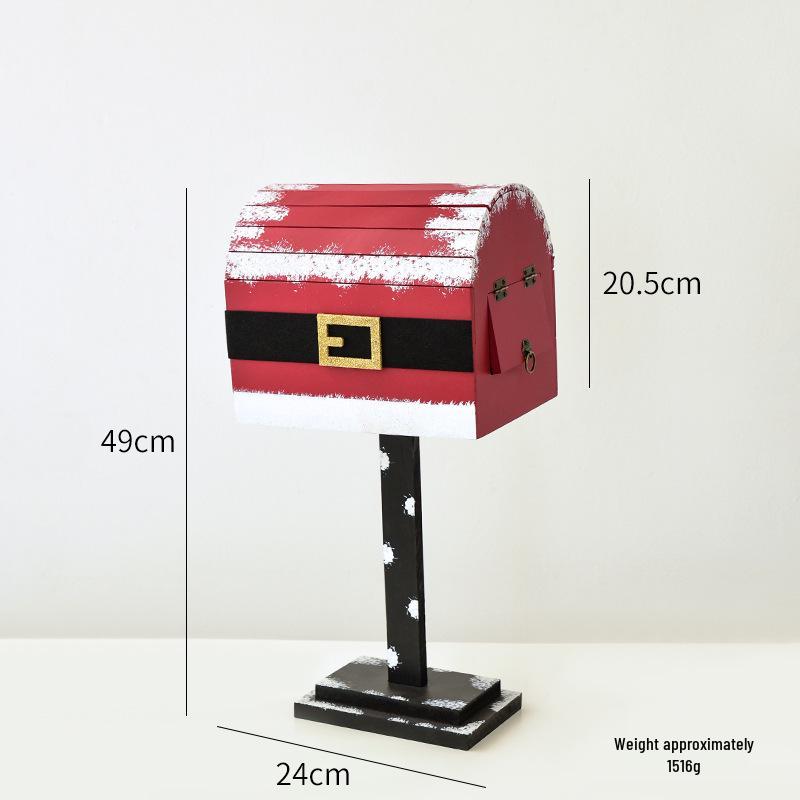 NUCHI Christmas Birdhouse Wooden Mailbox Ornaments for Door or Window Display