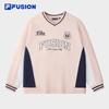 Fila FUSION Unisex Colorblock Cotton Knit Sweatshirt