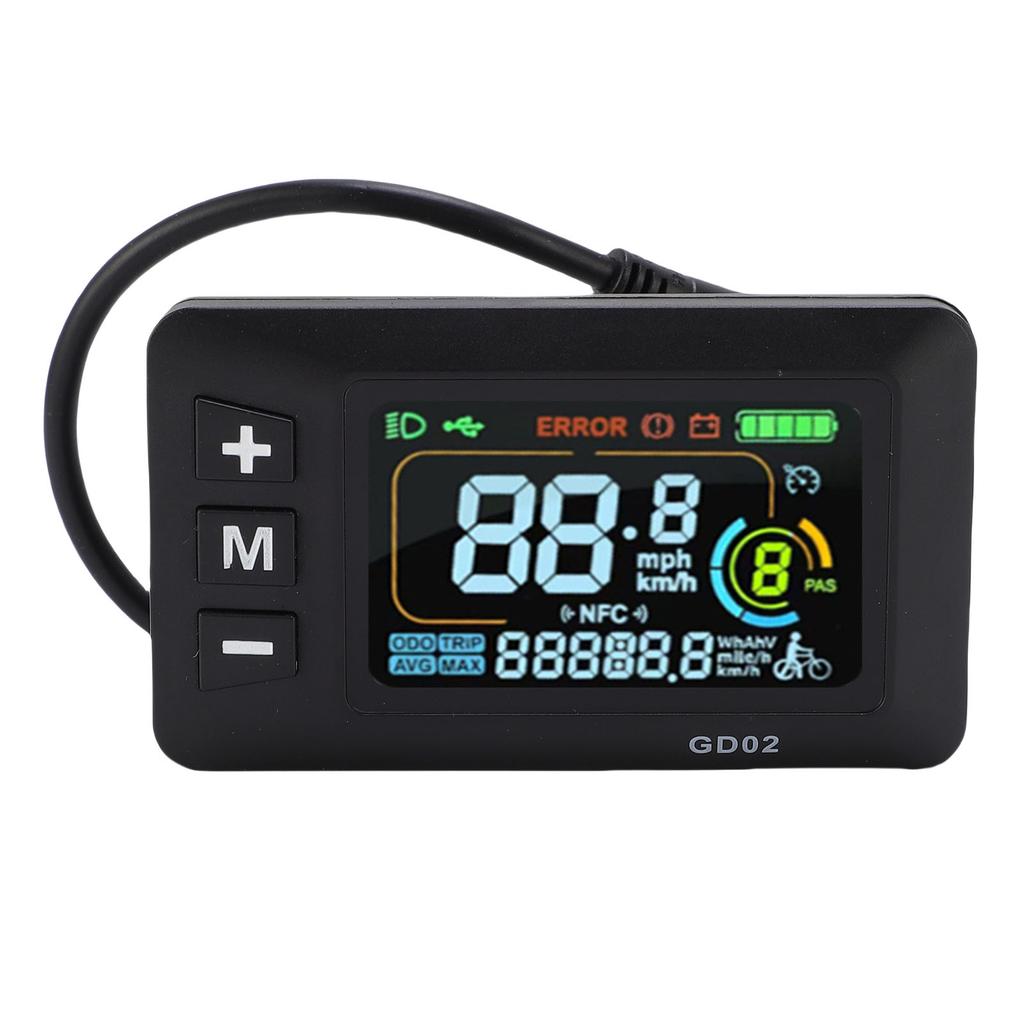 Electric Bike LCD Display High Definition Backlit Color Screen Water Proof Connector Electric Scooter Display Panel