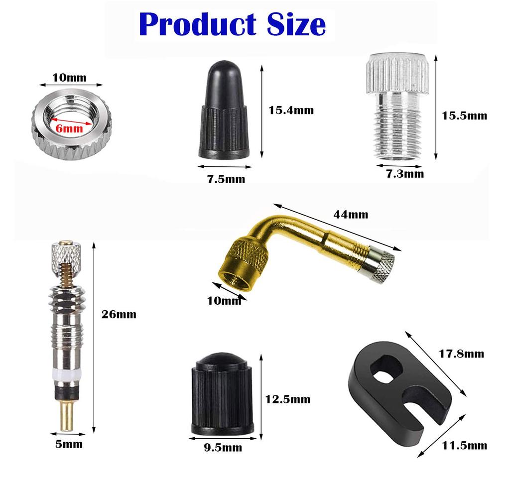 Universal Presta Valve Core Replacement Set, CTRICALVER French Valve Core,