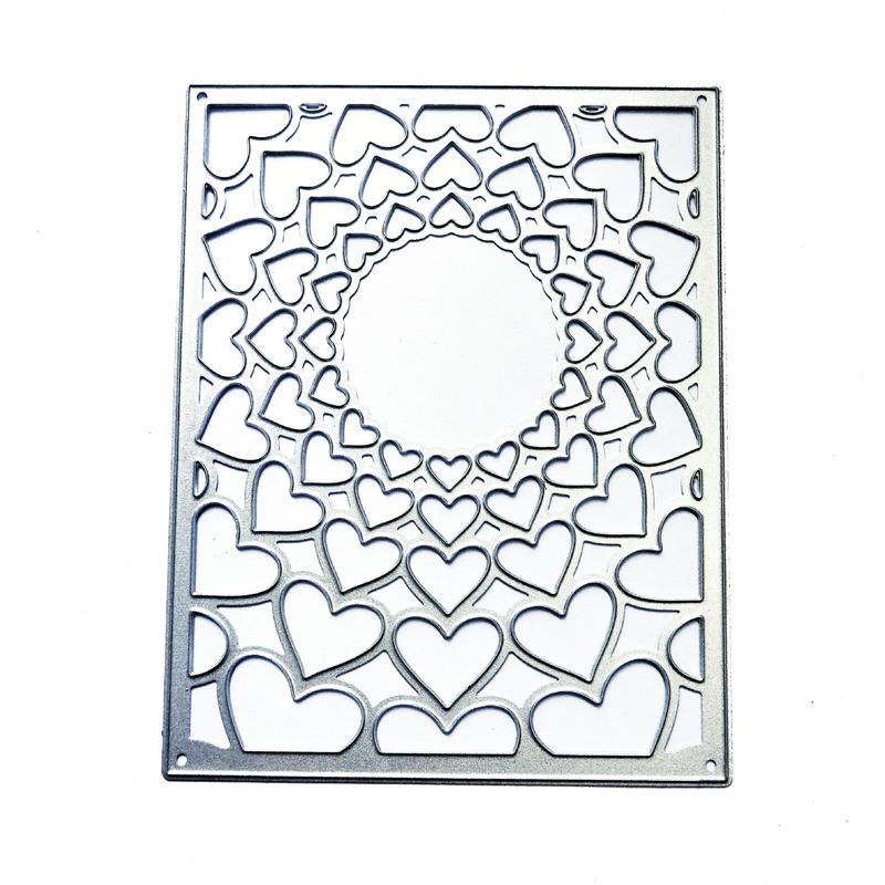 Металлические штампы-высечки  Рамка-сердце  Трафареты Вырубка для DIY Скрапбукинга Альбома Бумажной Карточки Тиснение