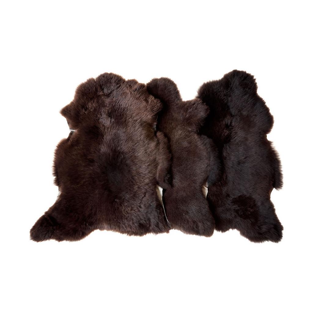Natural sheepskin leather Brown 80-100cm size 80-100cm