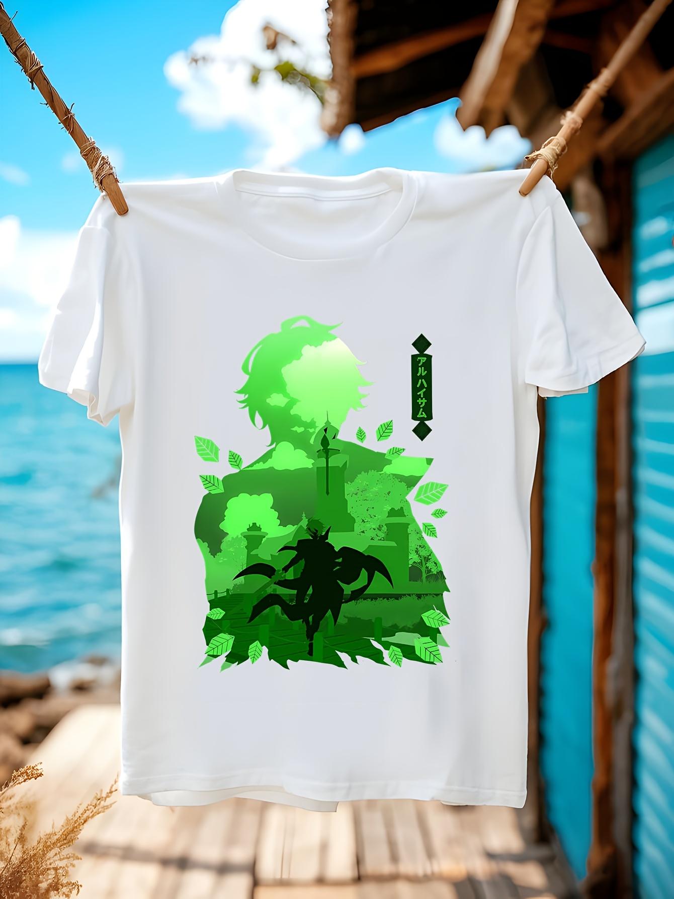 Genshin Impact Alhaitham White Tshirt - Graphic Tee with ... XXXL
