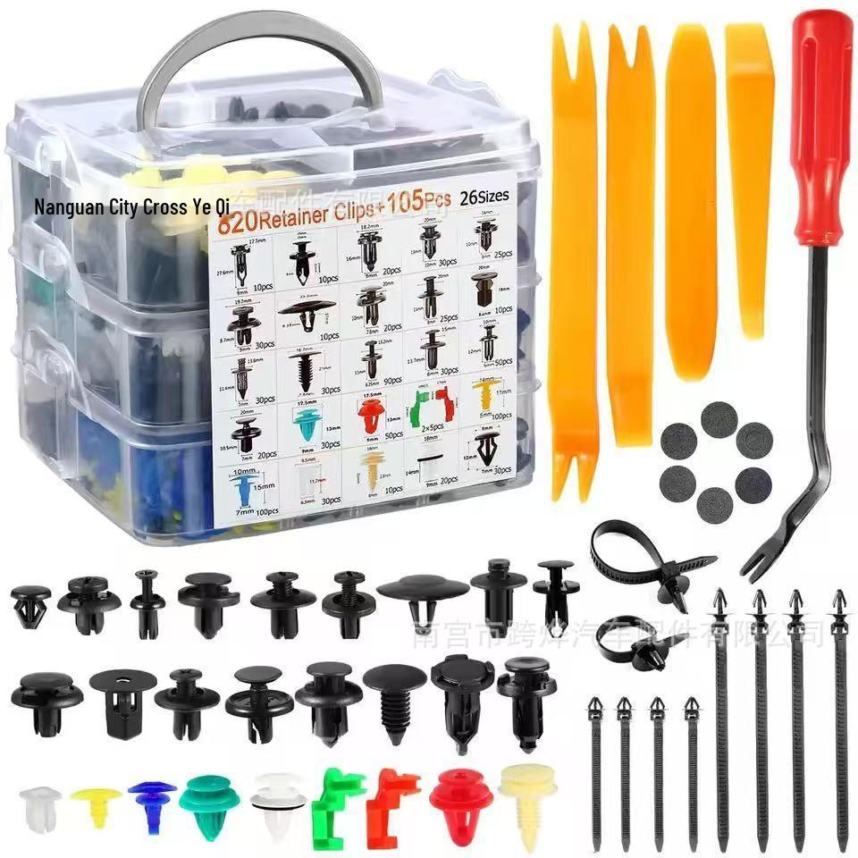 925-Piece Car Body Fasteners Kit: Snap Fasteners, Rivets, Fender Screws & Accessories
