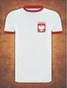 T-shirt Polonia Poland Calcio Tifoso T-Shirt Ringer Bianca