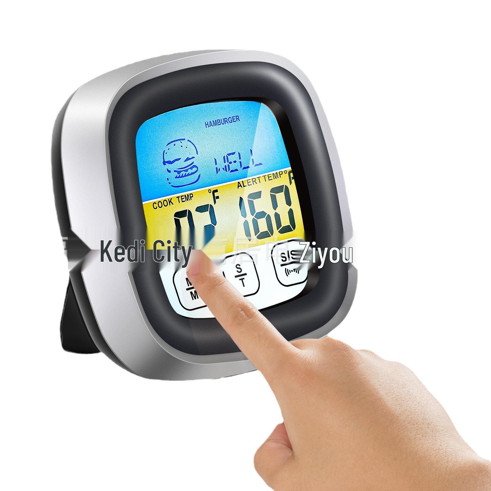 Smart BBQ & Oven Meat Thermometer - Kitchen & Outdoor Temperature Tester Standard Black
