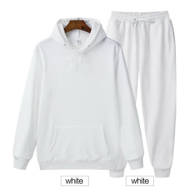 Einfarbiger Hoodie Zweiteiliges Set Kapuzenpullover Damen Hoodie Herbst Herren Hoodie + Hosen Sets