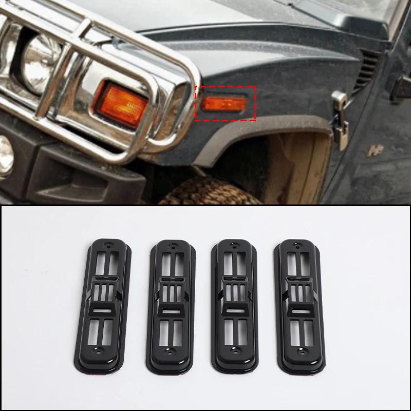 ABS Front and rear roof light protective mesh cover, side turn signal protective mesh cover for Hummer H2 2003-2009 Accessories style A-1