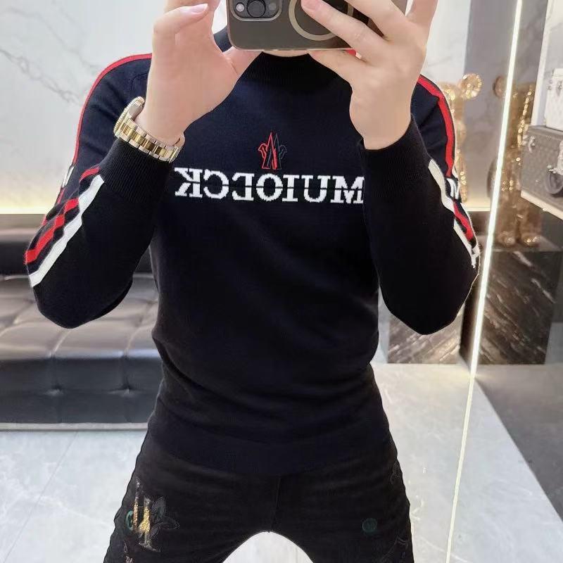 

Winter European Style Men s Knit Sweater: Round Neck, Light Luxury, Loose Casual Jacquard. 4XL чорний