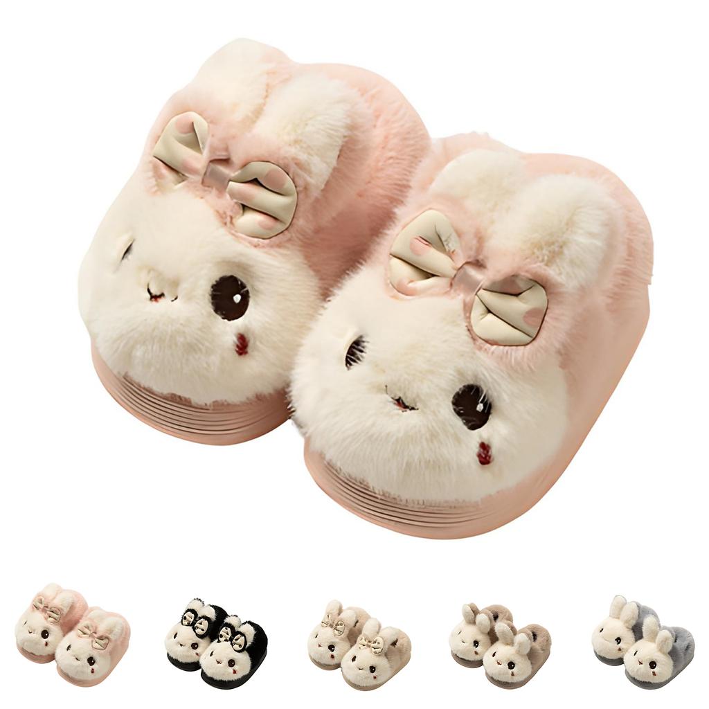 Winter Children Cotton Shoes Plush Cotton Slippers Boys Girls Cute Cartoon Comfort Anti Slip Indoor Warm Cold-proof Shoes