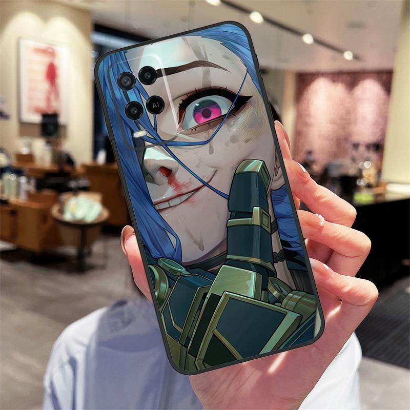Jinx Arcane Case For Oppo A94 A74 A54 A18 A38 A58 A78 A98 A40 A60 A80 A16 A76 A96 A15 A17 A77 A57S Cover