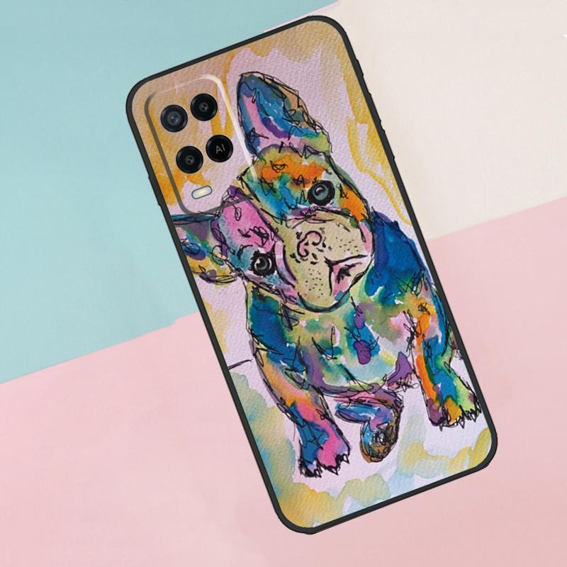 French Bulldog Art For Oppo A18 A38 A78 A98 A96 A58 A17 A77 A80 A40 A60 A16 A76 A74 A94 A54 A15 A57S Phone Case