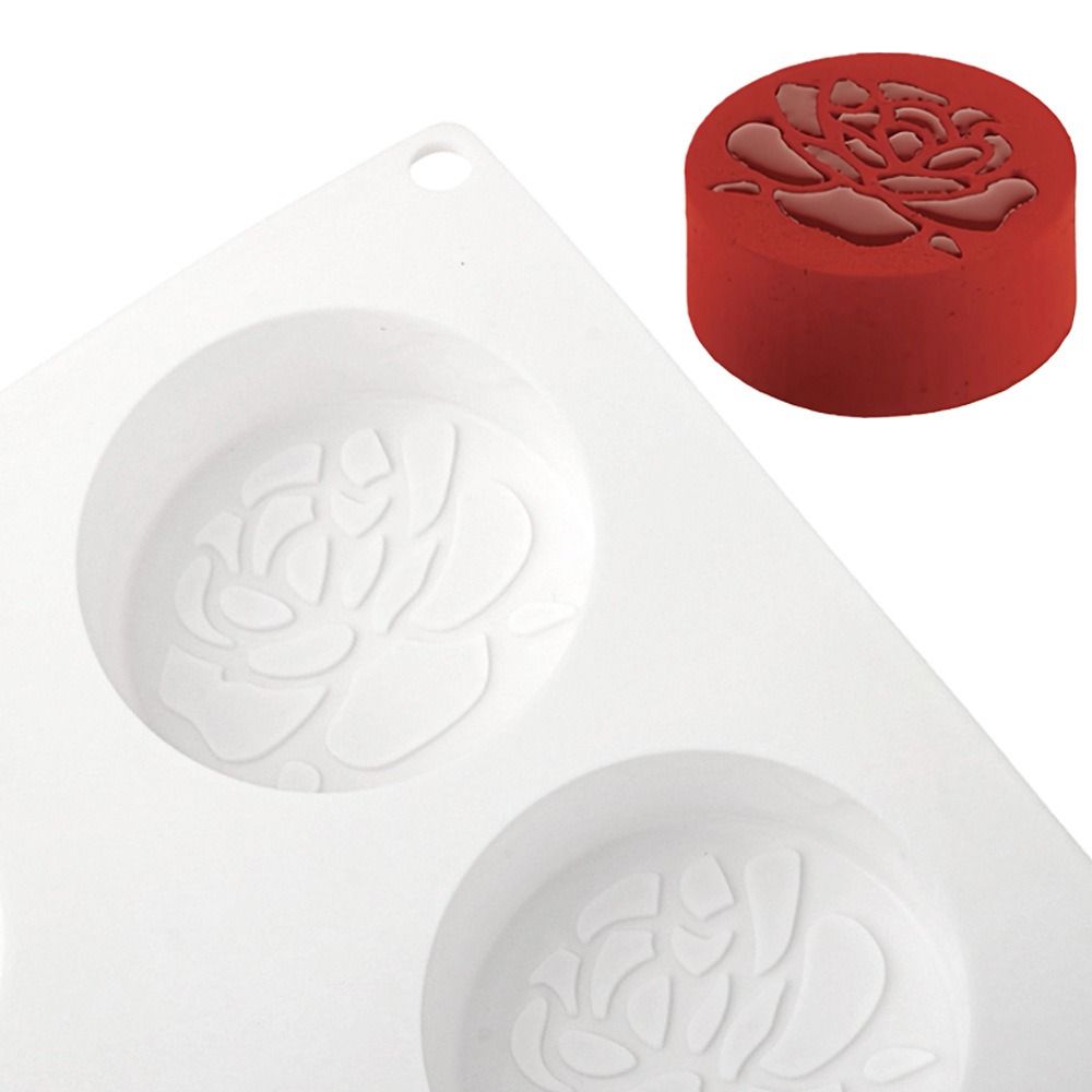 6 Cells Rose Baking Cake Molds Food-Grade Silicone Cylindrical Chocolate Mold DIY Heat-Resistant Pudding Mould Kitchen Tools