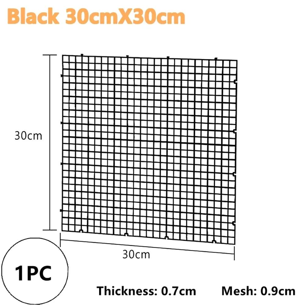 1Pcs Multifunctional Isolation Grid Board Plastic 30x30cm Undergravel Bottom Plate Tray Black White Seperator Divider Board Net