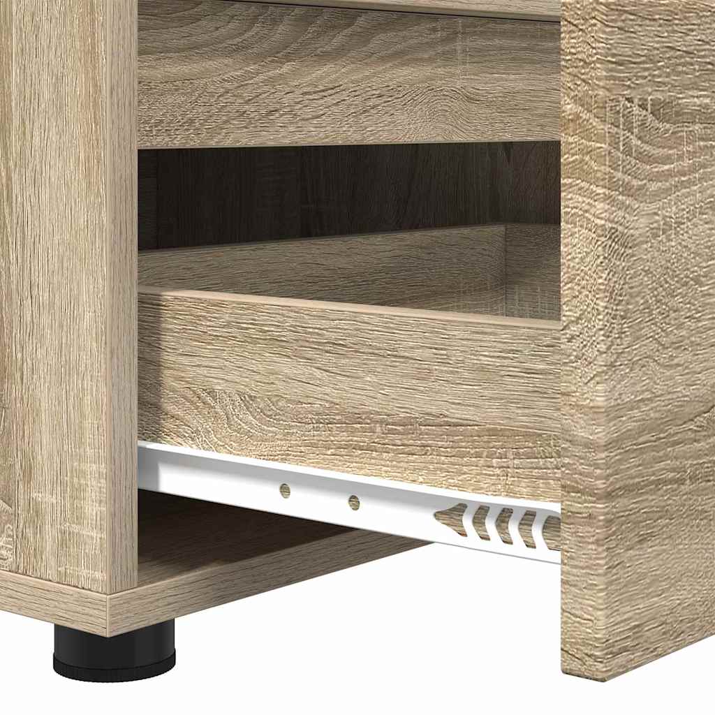 TV Stand in Sonoma Oak Finish 100 x 48 x 43 cm Engineered Wood